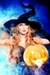witch with pumpkin - halloween icon
