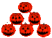 6 Jack-O-Lanterns - halloween icon