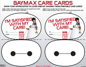  Big Hero 6 Baymax Care Cards