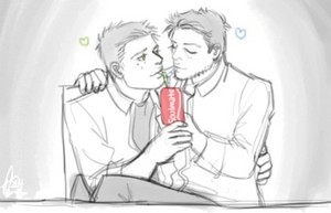  Dean and Castiel Share a Soulmate कोक