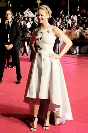 Jennifer Lawrence at the Mockingjay Part 1 world premiere in London
