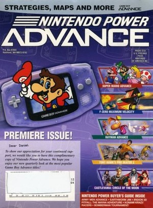  Nintendo Power Advance with Mario characters on it