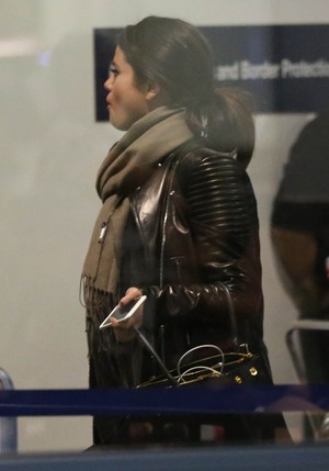 October 20: Selena departing from LAX Airport in Los Angeles, California