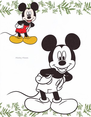  Walt Disney Coloring Pages - Mickey panya, kipanya