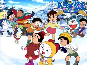  Doraemon in winter