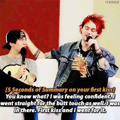                     Mikey first kiss