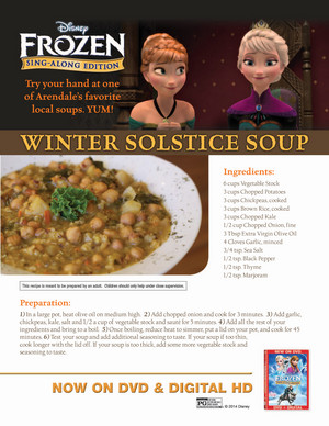 Anna and Elsa's Winter Solstice Soup
