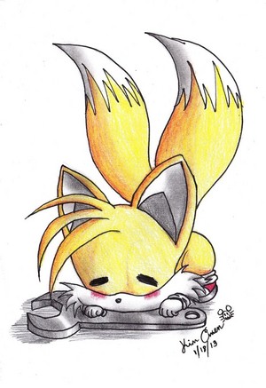  CUTE चीबी TAILS!!!!WHO LIKE TAILS?! I didn't draw this but I wanted to share it with u guys!