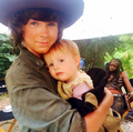 Carl and Judith - the-walking-dead photo