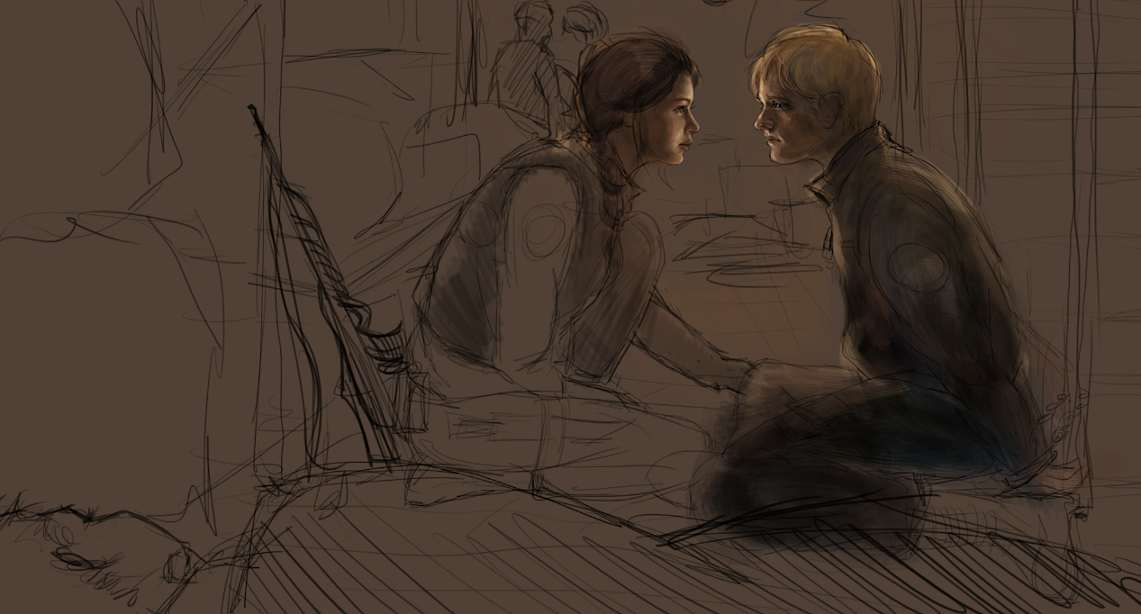 Peeta Mellark and Katniss Everdeen অনুরাগী Art: Katniss/Peeta Fanart.