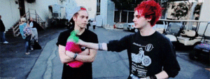 Muke fighting for an eggplant