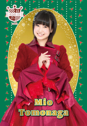  Tomonaga Mio - ए के बी 4 8 क्रिस्मस Postcard 2014