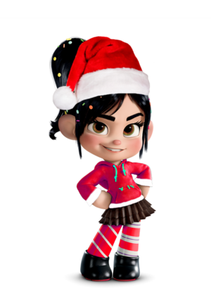  Vanellope in a Рождество Casual with Santa Hat