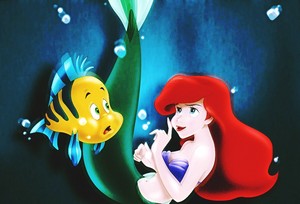  Walt Дисней Фан Art - камбала & Princess Ariel
