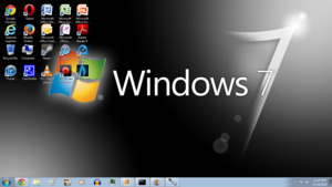 Windows 7 Black Screenshot 1366x768