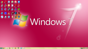  Windows 7 berwarna merah muda, merah muda 6