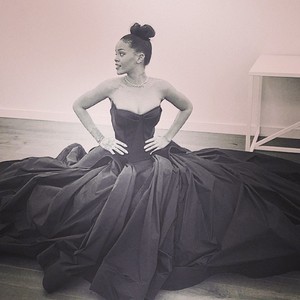  Rihanna‘s gorgeous Zac Posen gown