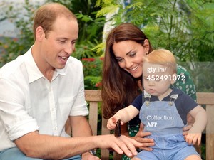  A photograph taken in 런던 on Wednesday July 2, 2014, to mark Britain's Prince George's first birt