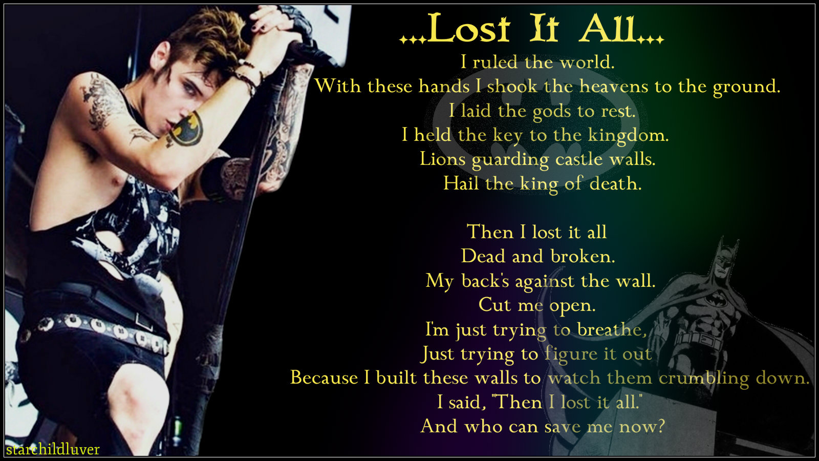 Lyric Tag ~ Be the One You Love by Andy Biersack – Never Take It Off