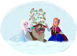  Anna, Elsa and Sven