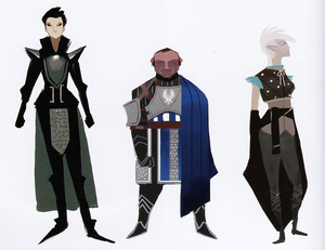 Early concept sketches for the companions in Inquisition