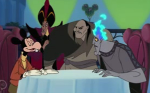  Mortimer mouse with Shan- Yu, Jafar, Hades