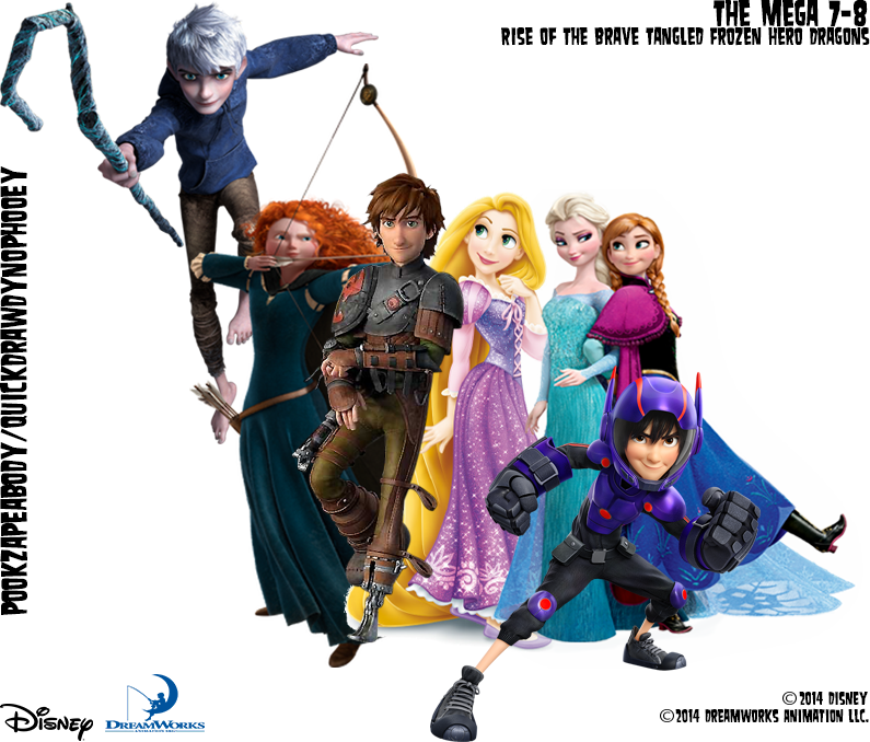 disney crossover Photo: The Mega 7 (Rise of the Brave Tangled Frozen Hero D...