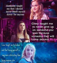 <3 hermione, ginny, luna
