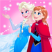 Elsa and Anna icon - elsa-the-snow-queen icon