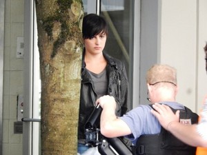  Jacqueline Toboni as Trubel on the set of Grimm