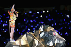  Katy Perry Performs in the Super Bowl XLIX Halftime 显示