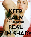 Keep calm cause I'm the real Slim Shady - eminem photo