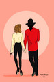 Lisa Presley and Michael Jackson fanart - michael-jackson fan art