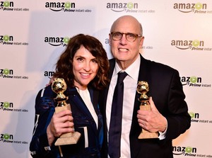  The cast and crew of Transparent get together to celebrate their Golden Globe wins!