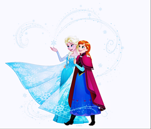  Walt disney gambar - queen Elsa & Princess Anna