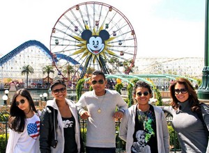 jermajesty jackson with family and friends at disneyland