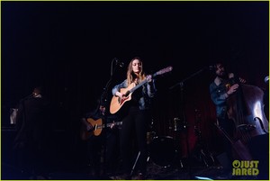  performing songs from her latest album Heartstrings on stage at The Hotel Cafe