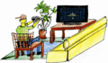 A boy playing Pacman - video-games fan art
