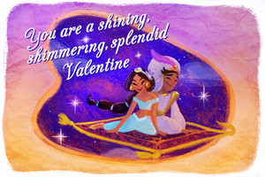  Aladdin Valentine's dag Card