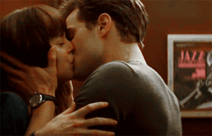  Christian and Ana elevator ciuman