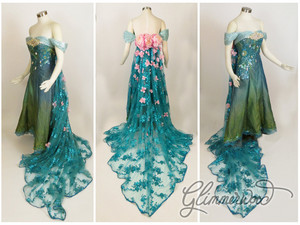  Elsa's Spring Dress Cosplay from Холодное сердце Fever