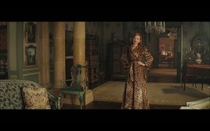 Lady Tremain in her leopard coat