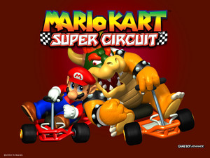  Mario Kart Super Circuit karatasi la kupamba ukuta