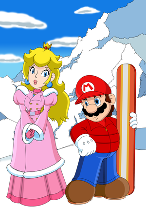  Mario and pic, peach