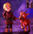 Young Kristoff and Sven - frozen fan art