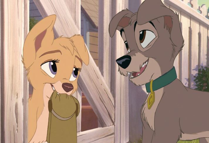 Photo of scamp and angel for fans of Lady and the Tramp II. 