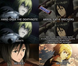Death Note / Attack on Titan Crossover Meme
