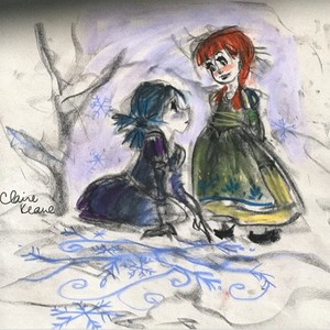  Frozen - Uma Aventura Congelante Visual Development - Elsa and Anna