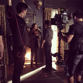 Nina and Ian On Set  - the-vampire-diaries-tv-show photo