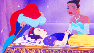  ::Ariel, Tiana, and Snow White: Crying Over Me:: Gif~